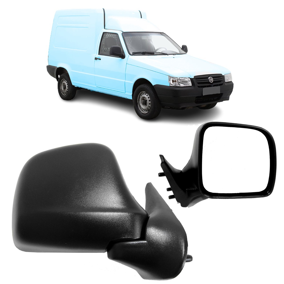 Espejo Derecho Fiat Fiorino 2011  2013 Sin Control