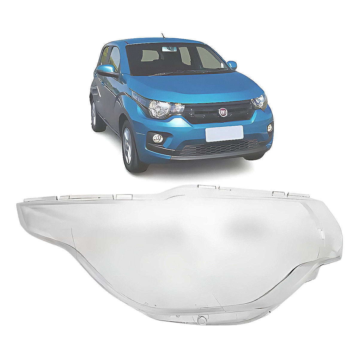 Lente Policarbonato Acrilico de Semioptica Derecho Fiat Mobi 2017/