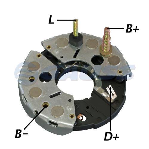 PLAQUETA RECTIFICADORA DIODOS ALT. CORSA NAFTA 1.4 1.6 70 AMP. C/BOSCH GAUSS 1 127 320 651 1 127 32