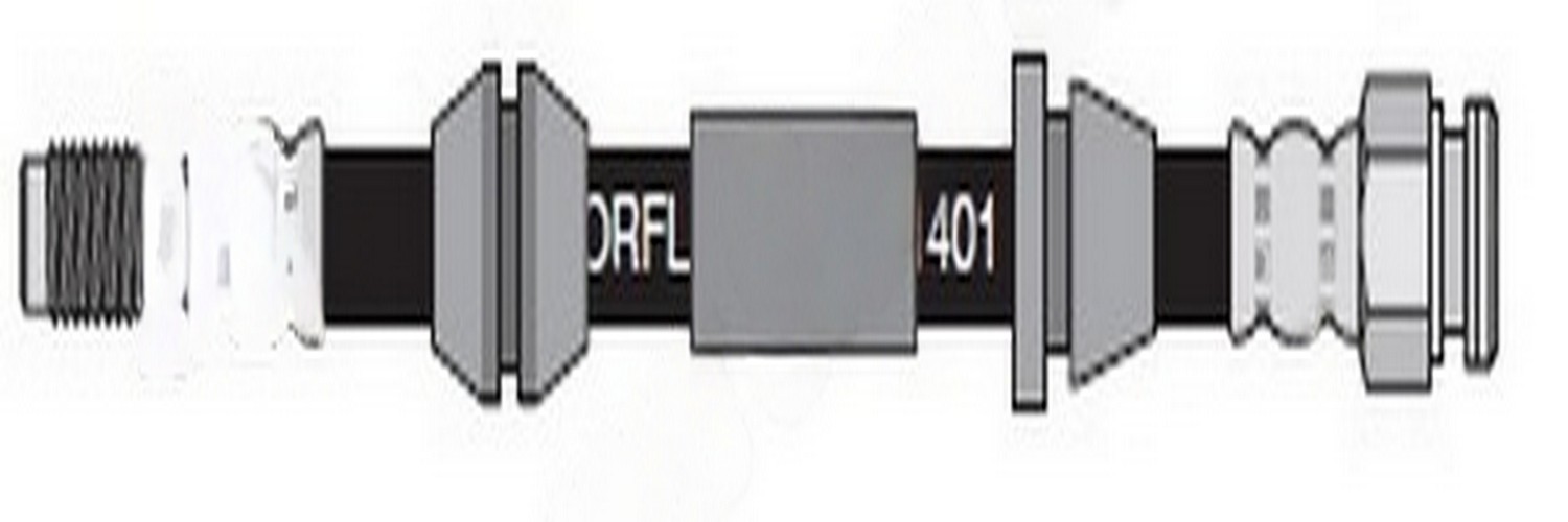 Manguera de freno flexible delantera