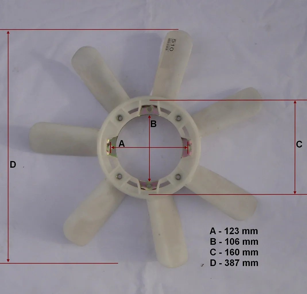 PALETA VENTILADOR TOYOTA HILUX 89 – ISUZU 1.8