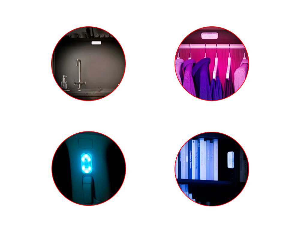 PLAFON UNIV. LED RECARGABLE/MAGNETICO/7 COLORES/USB