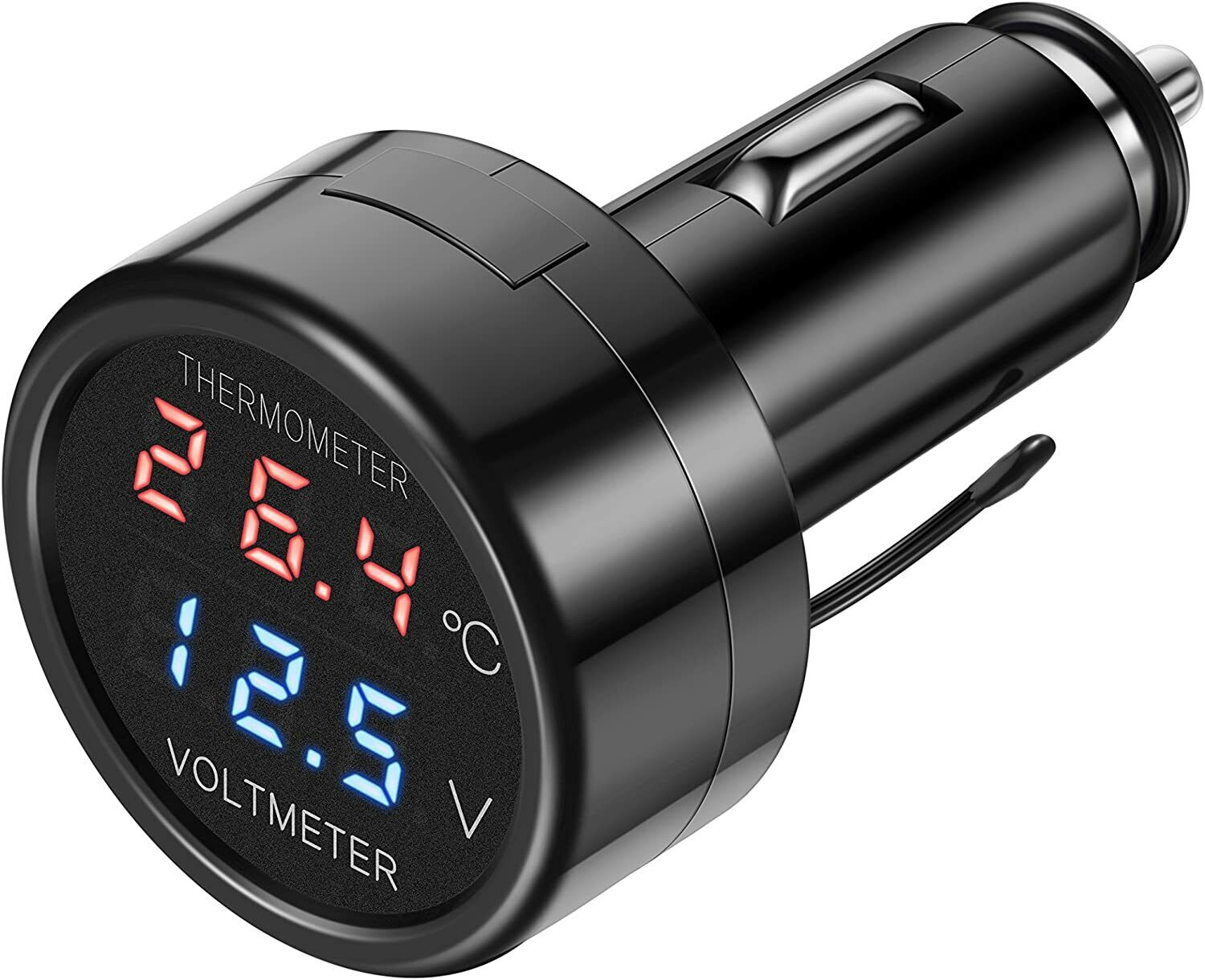ACCESORIO INTERIOR - CARGADOR USB CON VOLTIMETRO DIGITAL Y TEMPERATURA WESTON