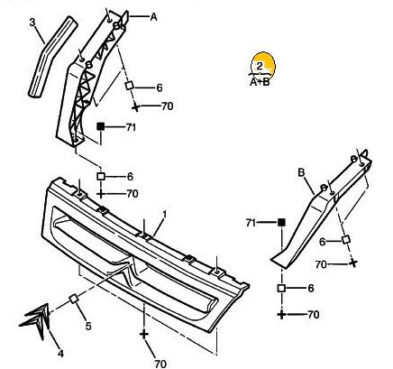 SOPORTE CARETA CITROEN ZX [ORIGINAL PSA]