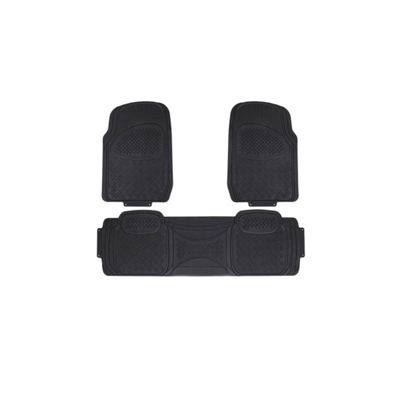 JUEGO DE ALFOMBRAS DE GOMA COLOR NEGRO PARA CAMIONETA