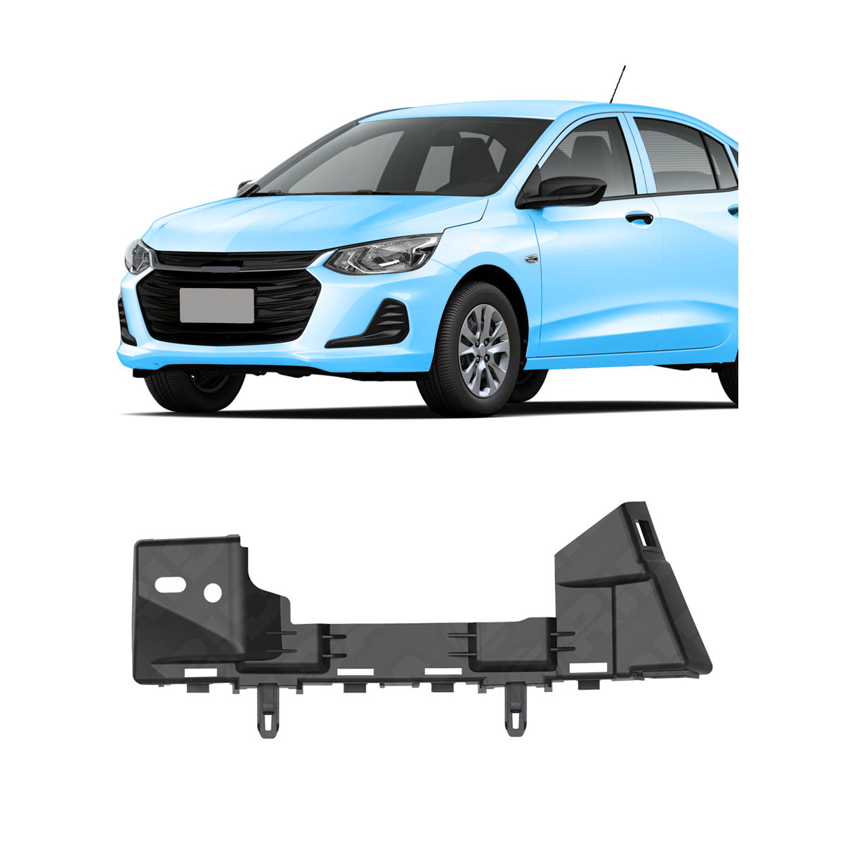 Guia Soporte de Paragolpe delantera Izquierda Chevrolet Onix Plus Premier Hatch Sedan 2020/