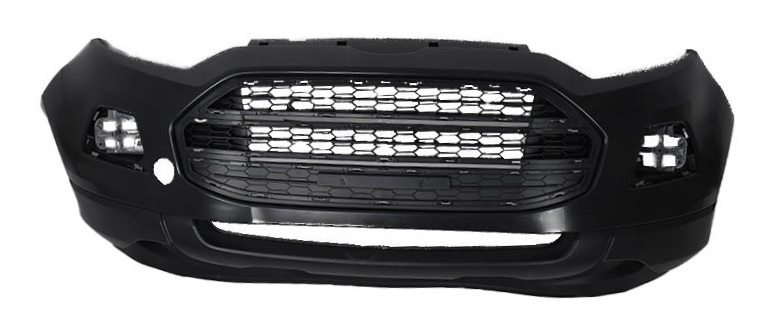 PARAGOLPE DELT. NEGRO LISO C/SPOILER INF.+SUP. C/REJILLA CENTRAL