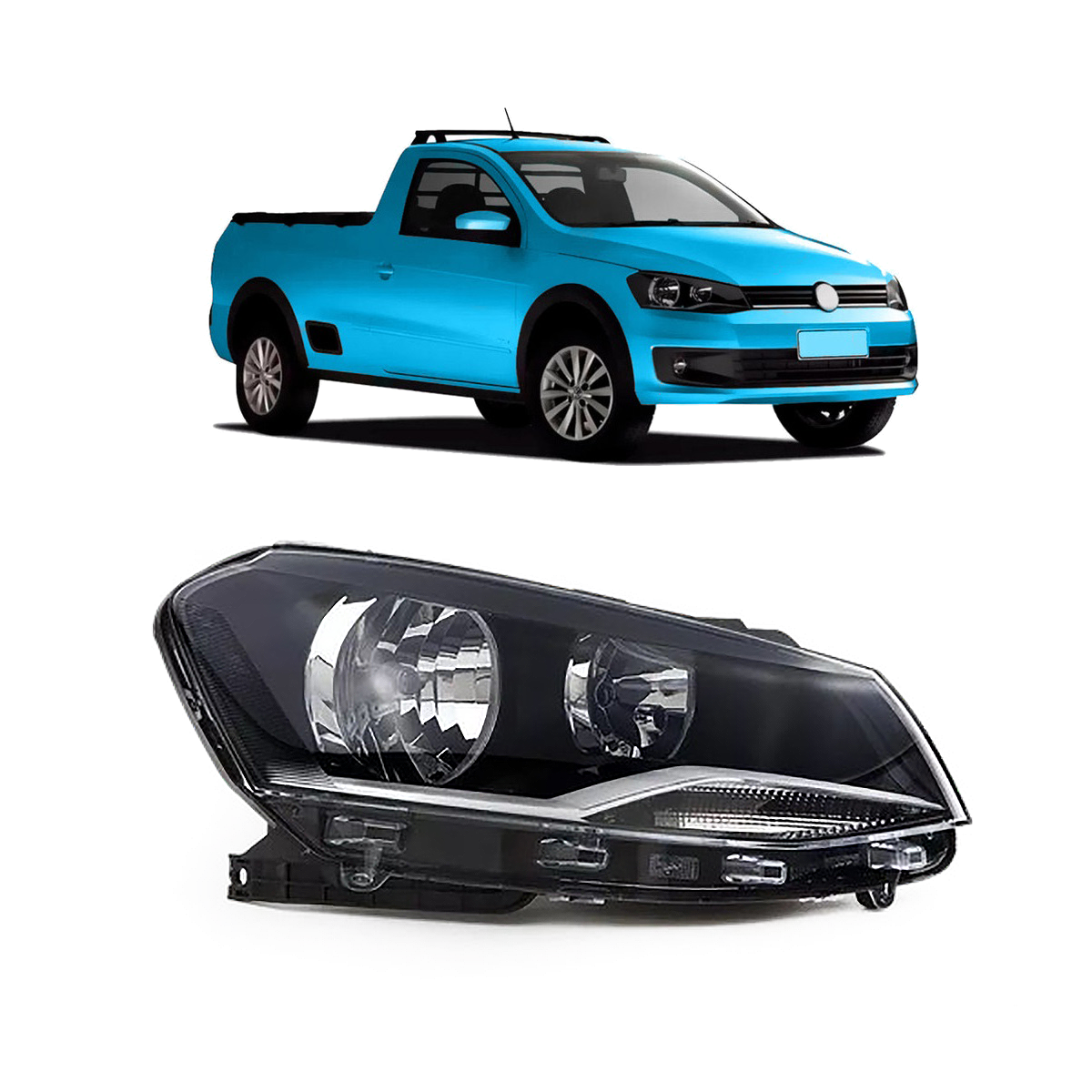 Semioptica Derecha VW Saveiro G6 Doble Parabola ARTEB