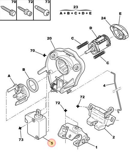 SOLENOIDE TRABA BAUL CITROEN PEUGEOT 206 ORIGINAL [ORIGINAL PSA]
