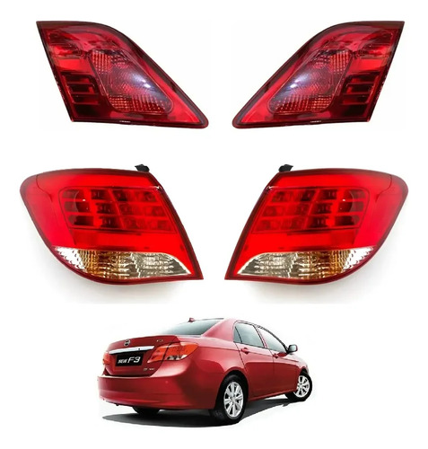 Kit Faros Traseros Interno Externo Byd F3 New 2014 / 2017