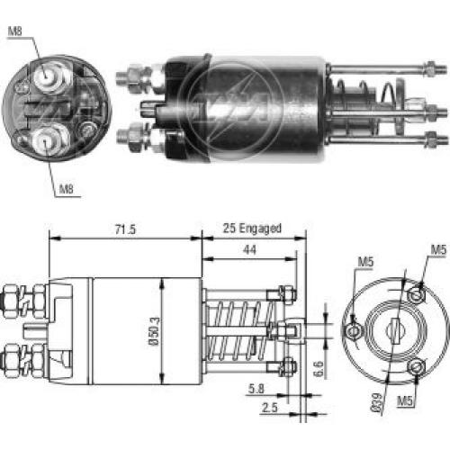 BOBINA REPARO AUTOMATICO ARRANQUE TOYOTA COROLLA HILUX C/DENSO 12V