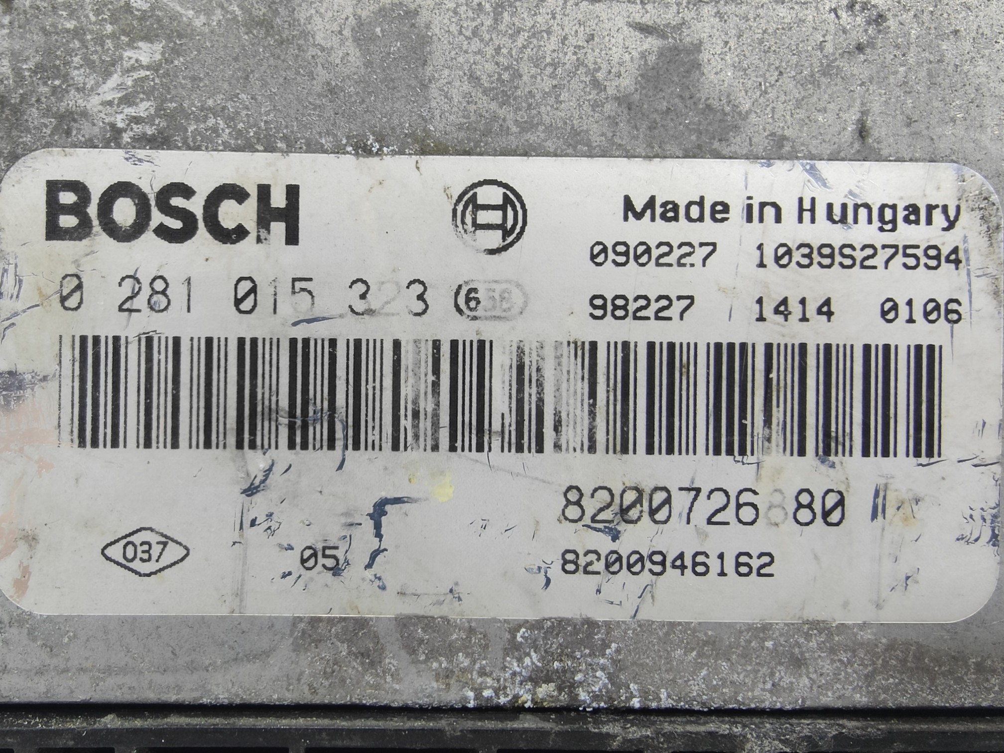 ECU de motor Renault LAGUNA III 2.0 DCI 131CV 2009, Ref: 8162-K3C12