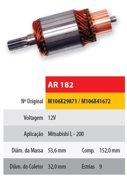 INDUCIDO 12V MITSUBISHI L200 (152X53,6X9X32)