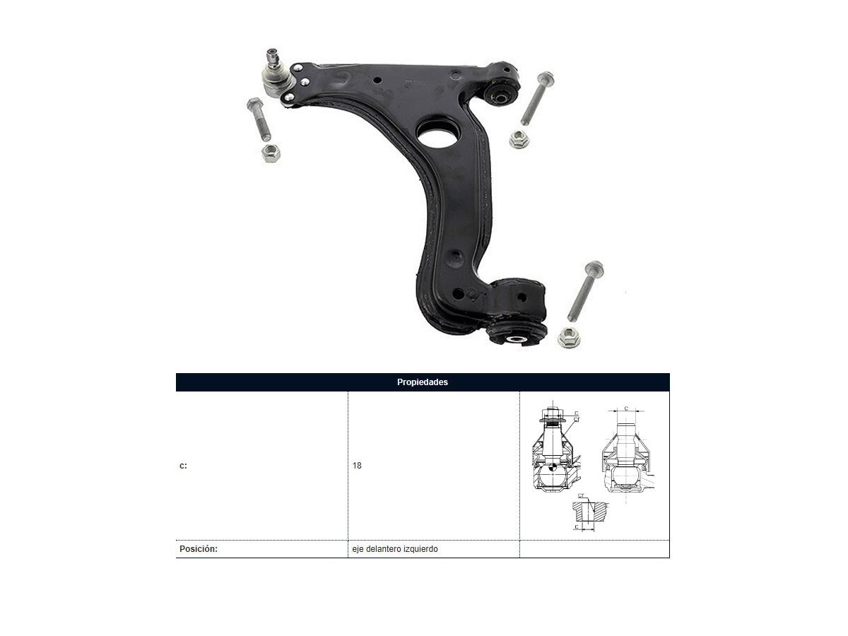 Parilla De Suspension Delantera Chev Astra 99-16 Izq