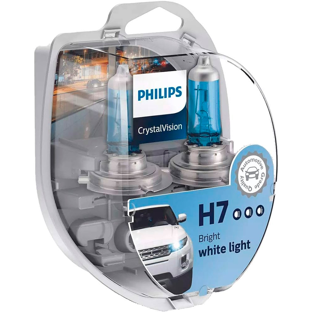 LAMPARA - PACK X2 HALOGENA 12V 55W H7 CRYSTAL VISION PACK PHILIPS