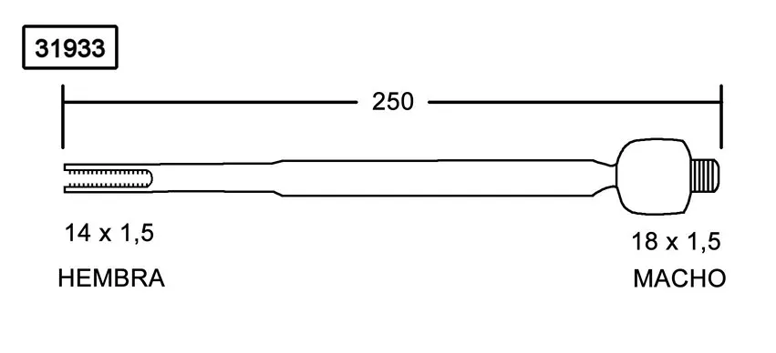RACK END IZQ BMW E30 83