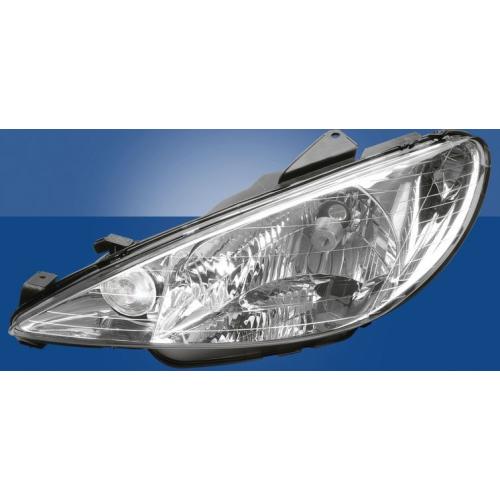 SEMIOPTICA PEUGEOT IZQ. 206 2005...2012 VIDRIO LISO MONOPARABOLA  LAMPARA H4