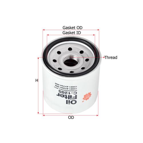 FILTRO ACEITE CHEVROLET SPARK CELERIO DAEWWO MATIZ 66X68.5X19MM SIRVE BO1006 9091503001 SAKURA