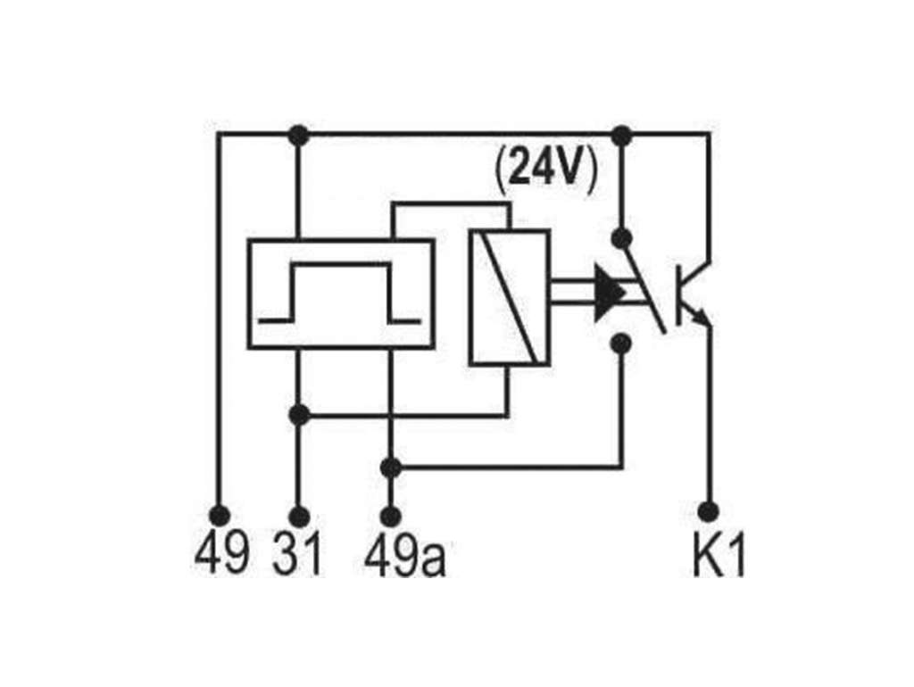 Relay de destello (flasher) 6 terminales 24V