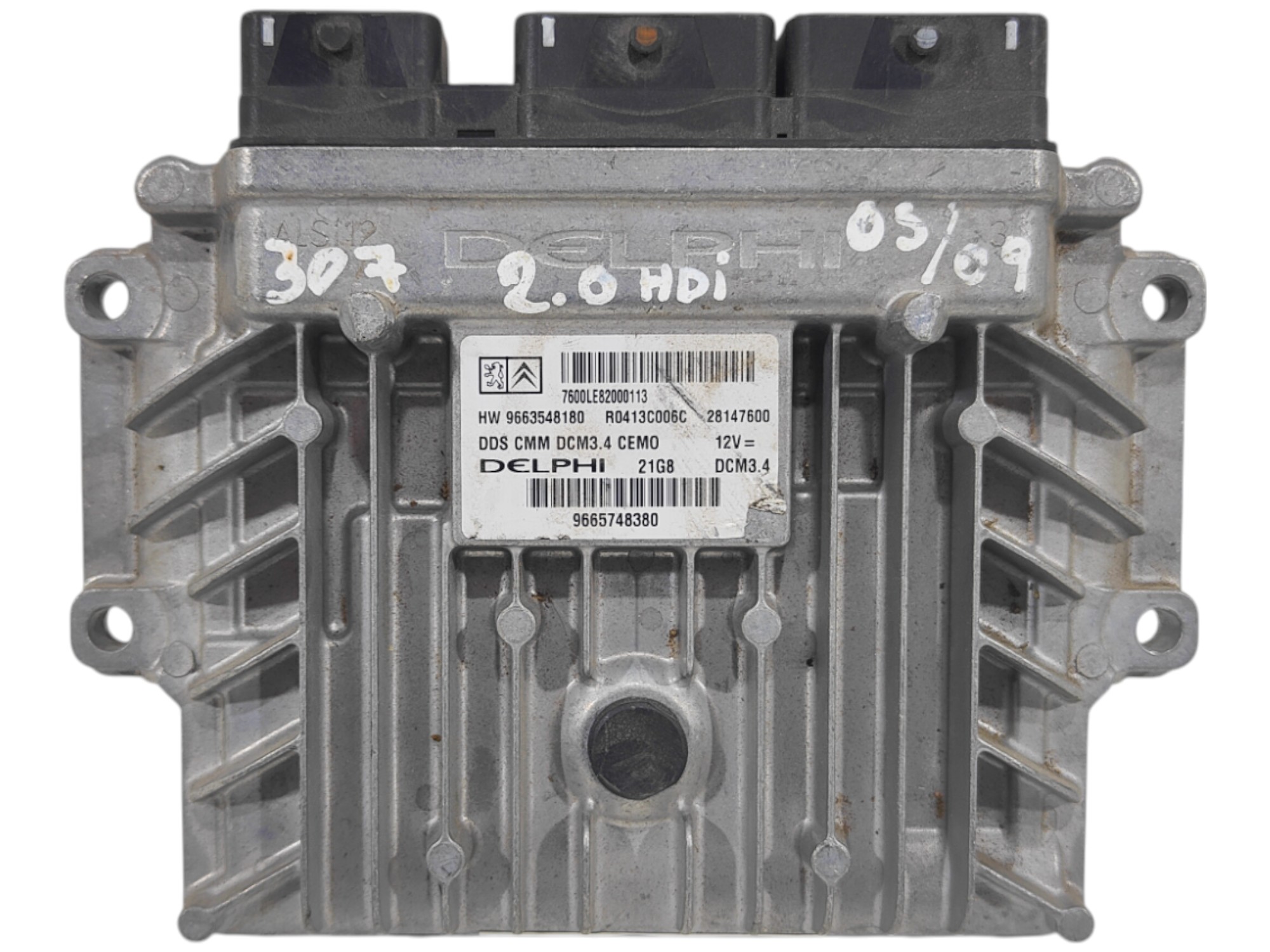 ECU de motor Peugeot Citroen 2.0 HDI , Ref: 8369-K3A6