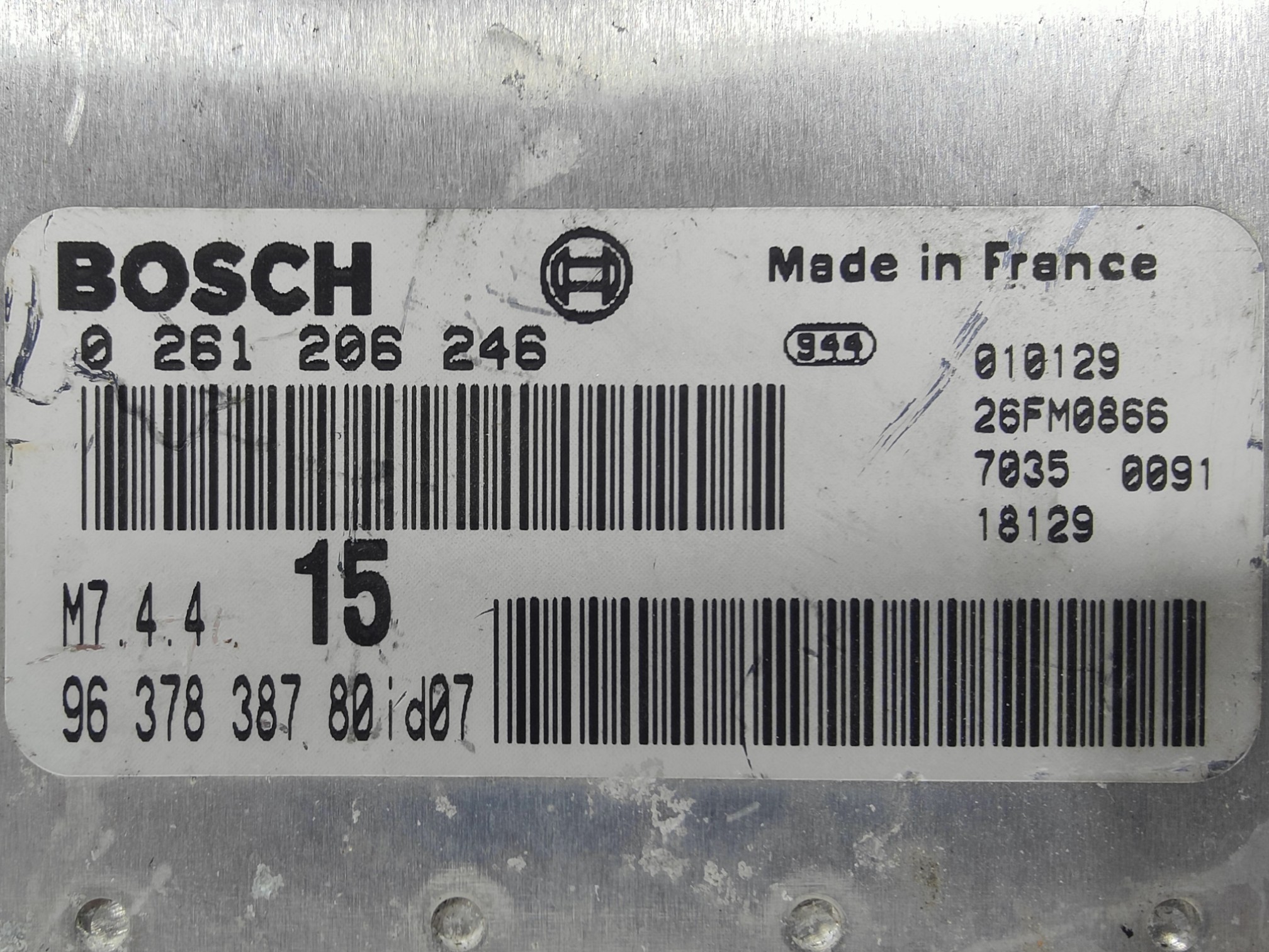 ECU de motor Peugeot Citroen 1.6 88CV 2001, Ref: 11104-K3C5