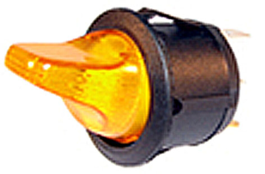 Llave botón de tablero, mini tecla redonda ámbar