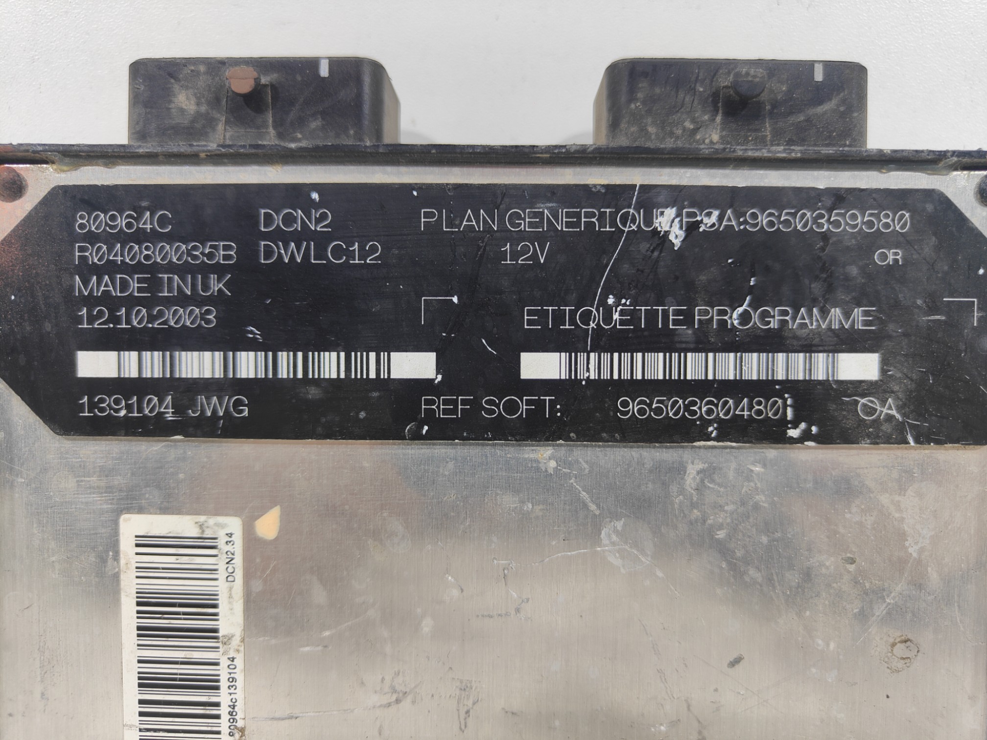ECU de motor Citroen BERLINGO 1.9D 2003, Ref: 11085-K3C6