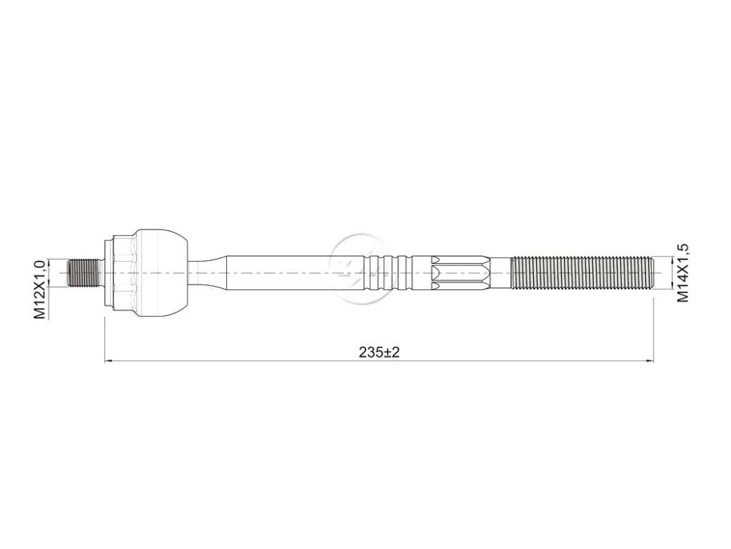 PUNTERO CREMALLERA PE 208 12/ CI DS3