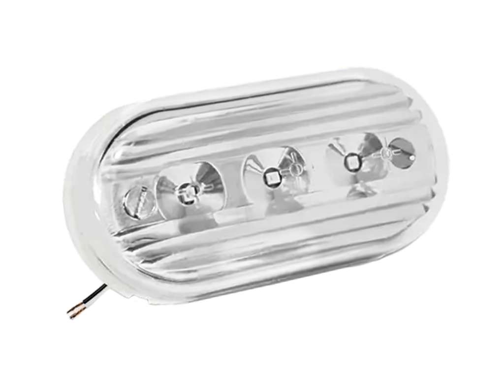 FARO LATERAL UNIV. OVALADO CRISTAL 12/24V