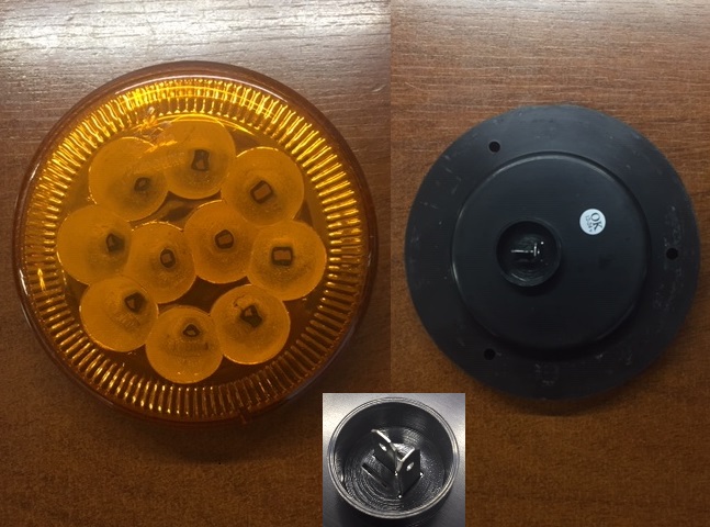 FAROL TRASERO UNIVERSAL AMARILLO LED 24 VOLTS