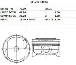 PISTONES  73mm HONDA FIT 1.4  STD