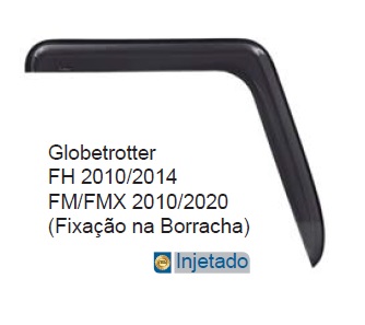 DEFLECTOR LLUVIA VOLVO FIJACION EN LA GOMA(KIT 2P)