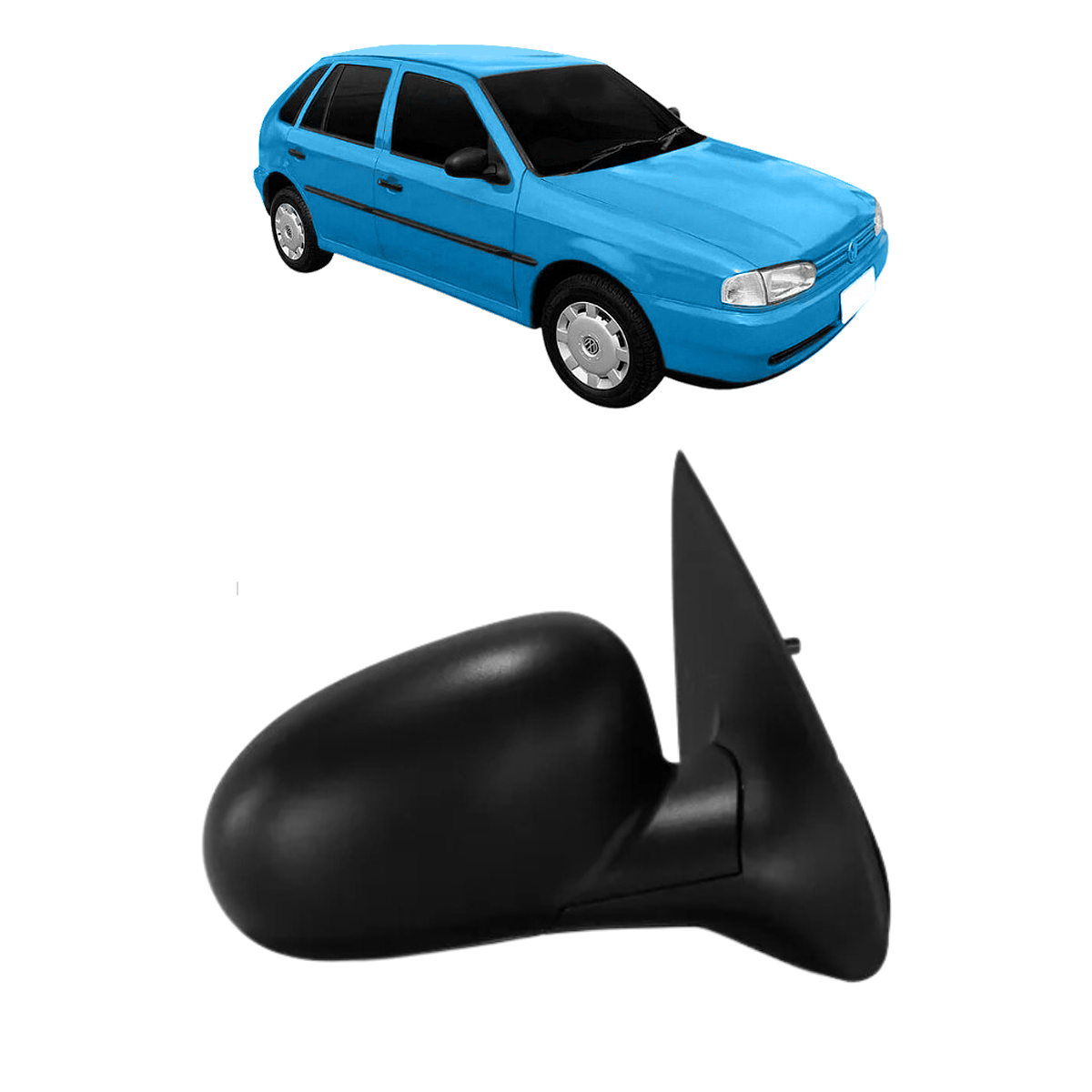 Espejo retrovisor exterior derecho sin control manual