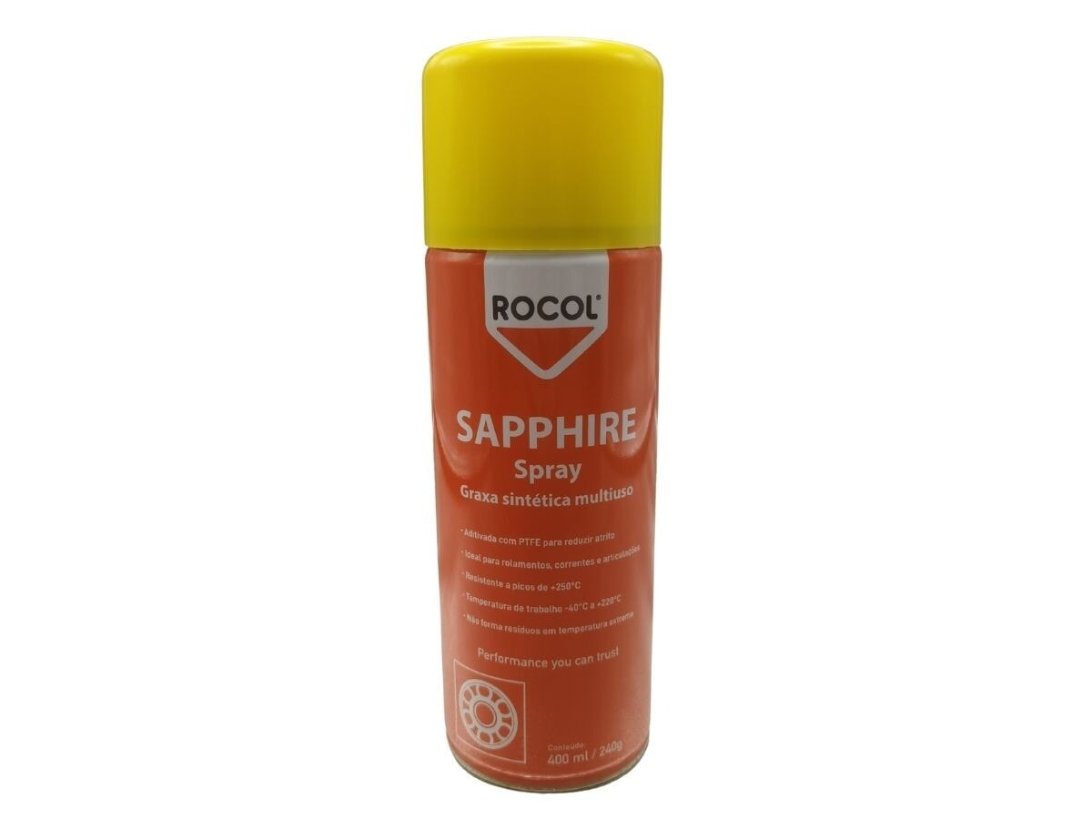 Spray Grasa con Espesante de Complejo de Litio Trabaja en un rango de Temp de -40°C a +200°C SAPPHIRE SPRAY