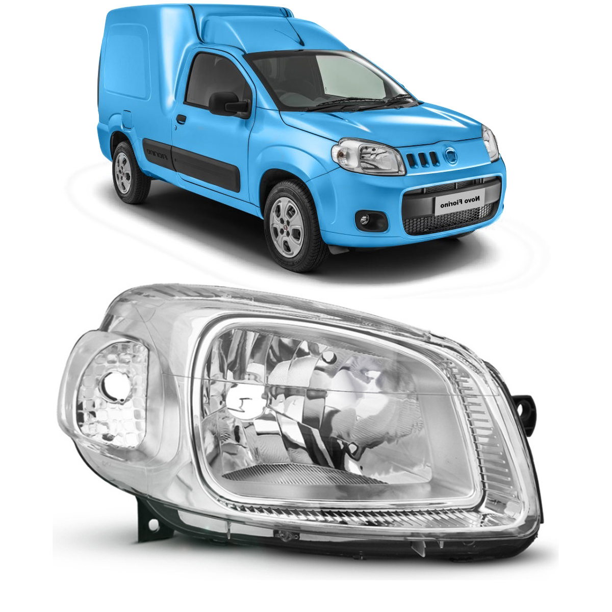 Semioptica Cromada Derecha Fiat Fiorino Fire Evo 2014 – 2021