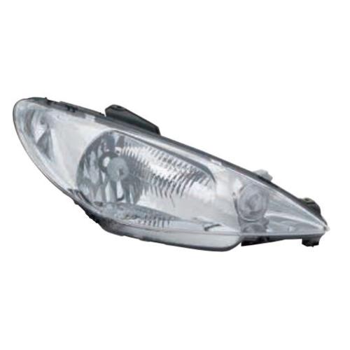 SEMIOPTICA PEUGEOT IZQ. 206 1998...2004 VIDRIO RAYADO MONOPARABOLA H4 TYC -P7000751-12630033