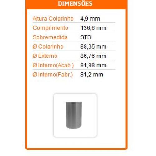 CAMISA CHEVETTE 1 4L 1 6L 1 6S 136 60X88 35X86 76X81 98 A455 RIOSULENSE