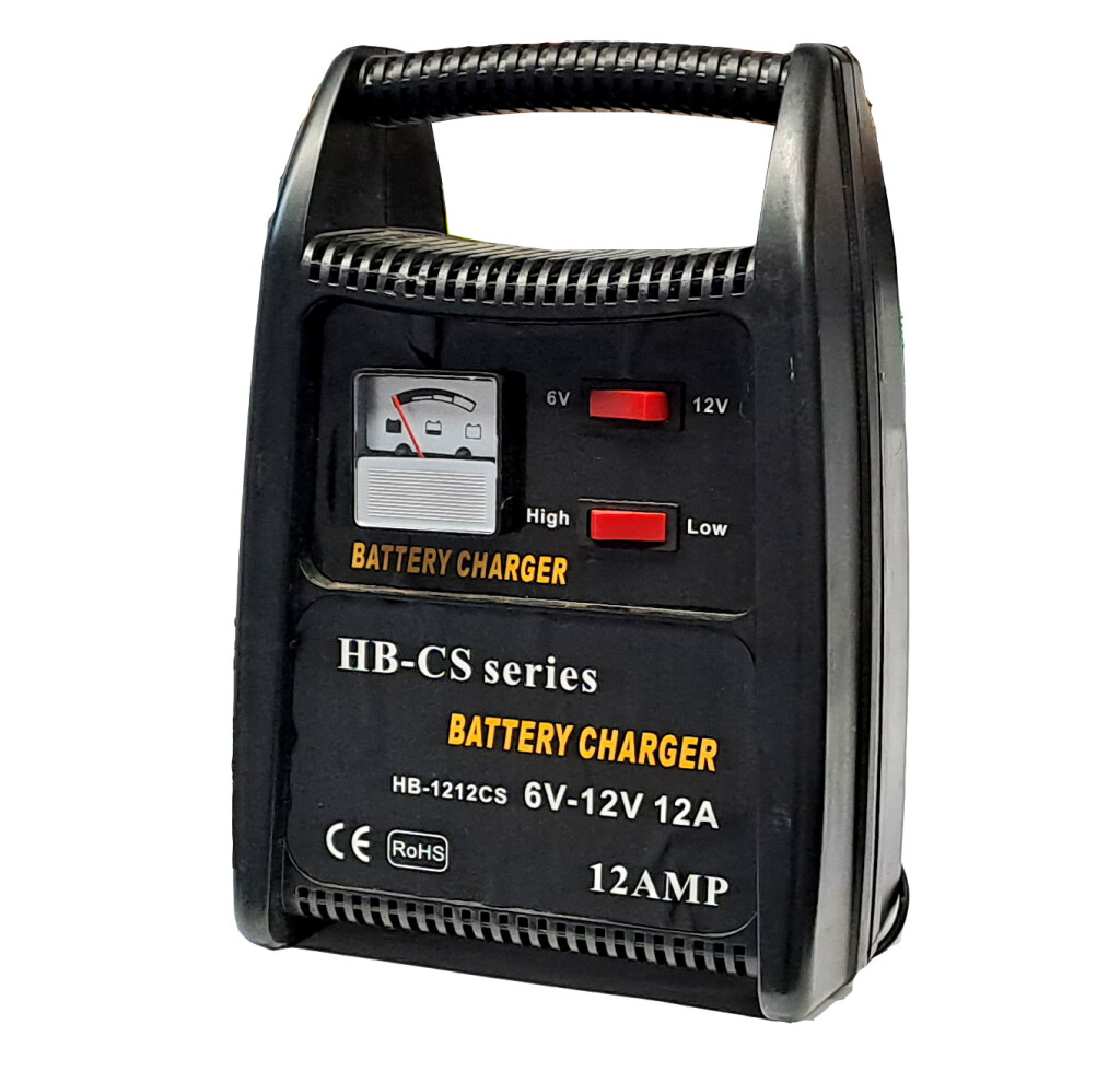 CARGADOR BATERIA - 6-12V 12AMP CON AMPERIMETRO WESTON