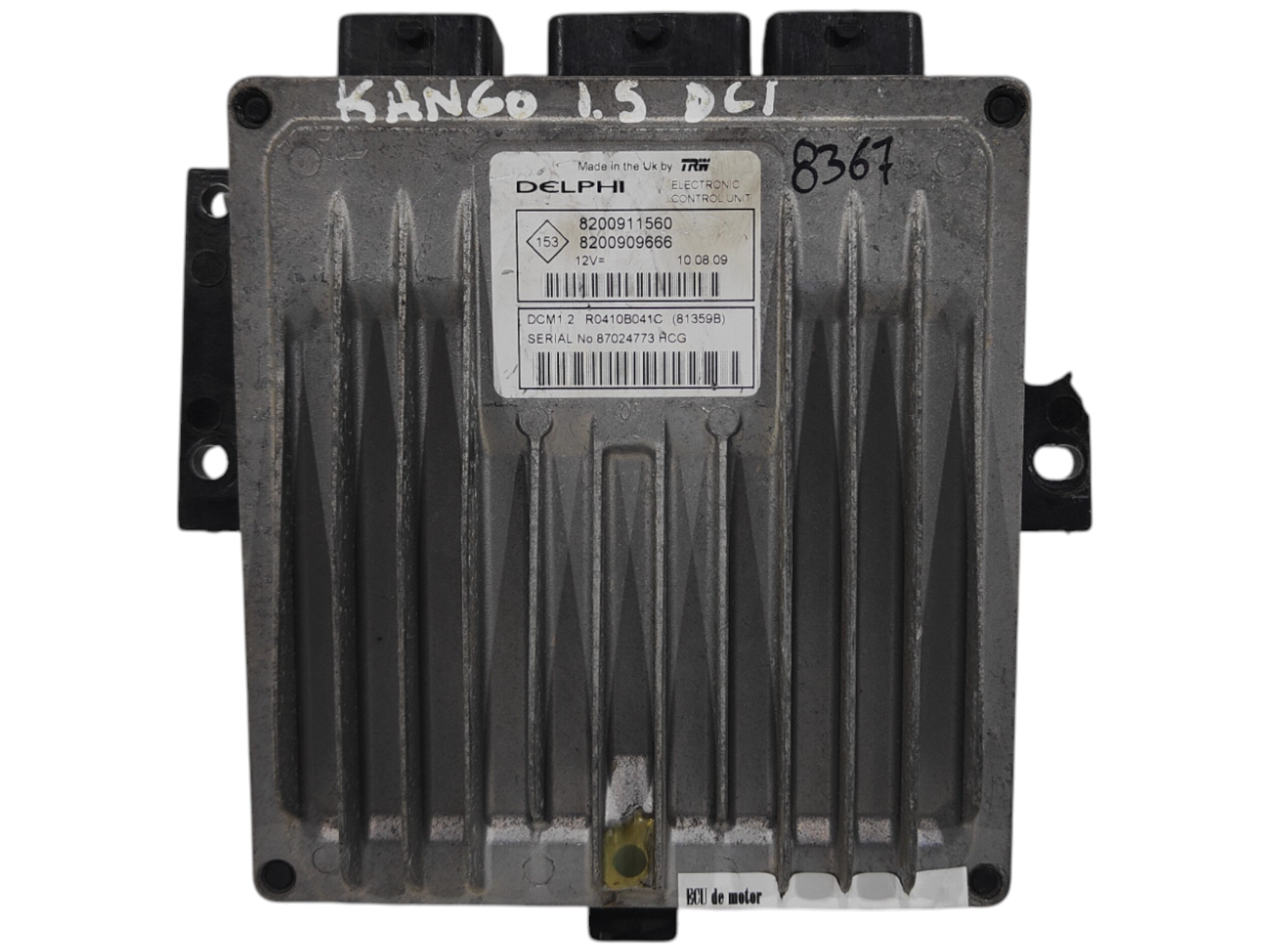 ECU de motor Renault CLIO 1.5 DCI , Ref: 8367-K3A5