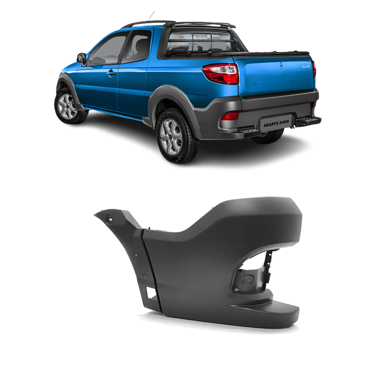 Puntera Cantonera Trasera Izquierda Fiat Strada Trekking 2014/