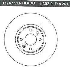 DISCO FRENO (302mm) DEL CITROEN-PEUGEOT 02 BREME
