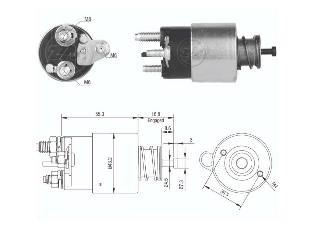SOLENOIDE BOSCH MB VITO AMBULANCIA 12V