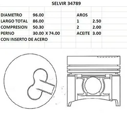 Juego de pistones de motor