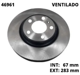 Disco de freno ventilado delantero
