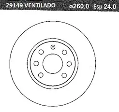 DISCO FRENO (260mm) DEL GM CORSA-MONTANA 03 ROD.14