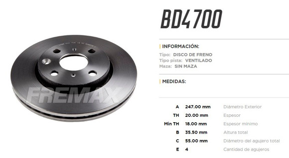 DISCO DE FRENO DELANTERO PEUGEOT 107/JAC J2/BYD F0/GEELY LC