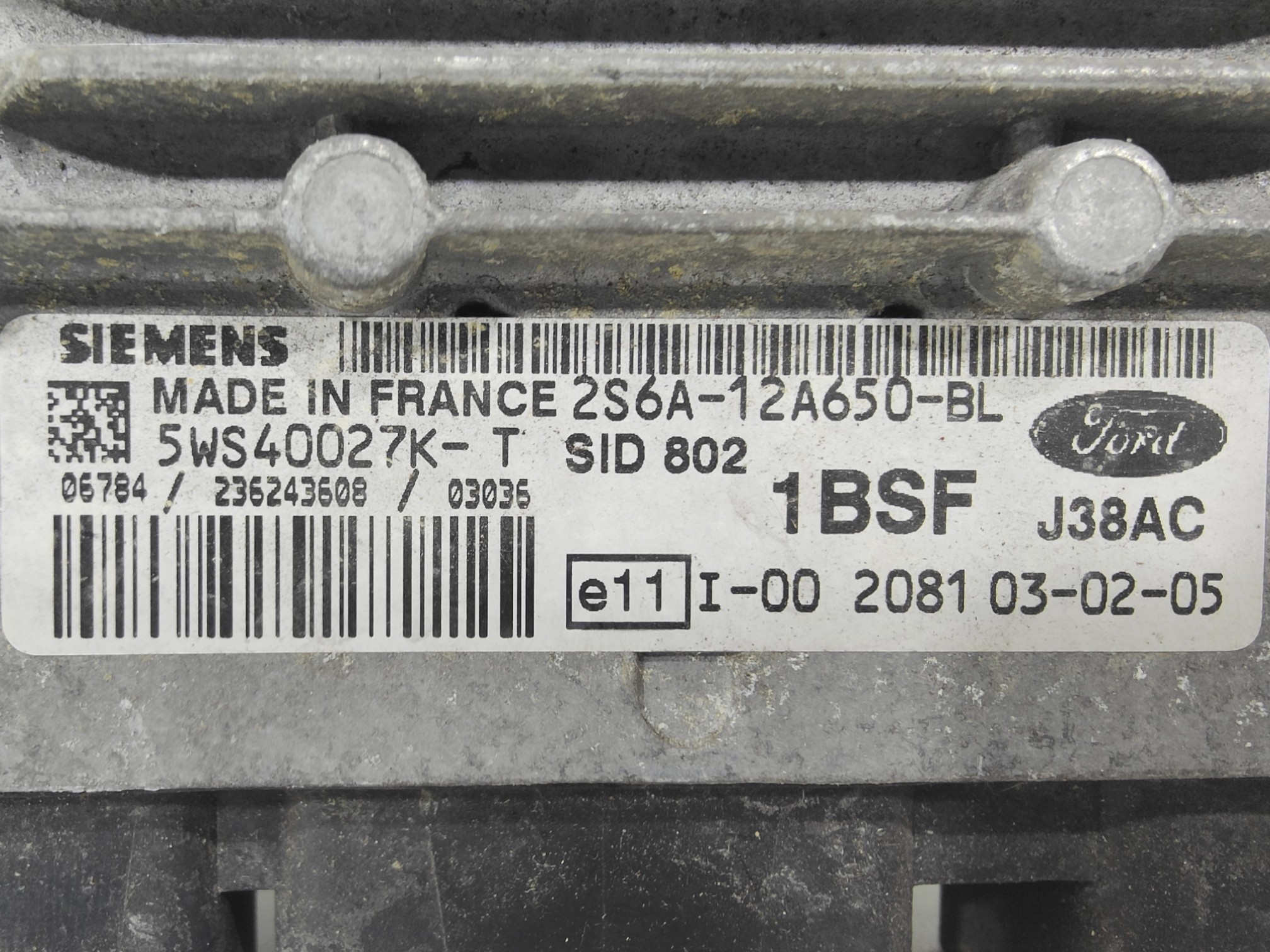 ECU de motor Ford FIESTA 1.4 TDCI 2005, Ref: 8236-K3A8