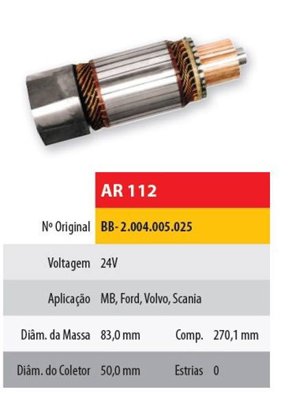 INDUCIDO 24V MERCEDES BENZ/VOLVO/SCANIA (270X83X29)