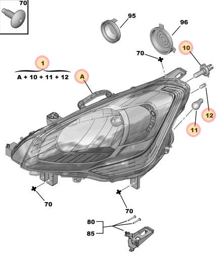 SEMIOPTICA PEUGEOT PARTNER IZQUIERDA B9 MODELO NUEVO ORIGINAL VALEO [VALEO]