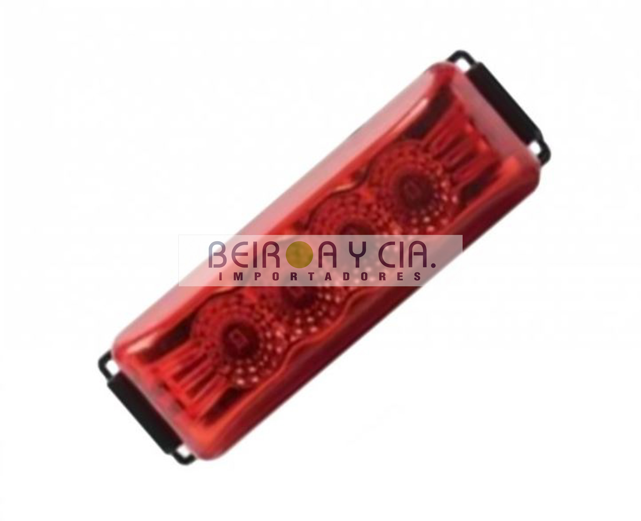 FAROL LATERAL RECT. 4 LEDS ROJO 12V